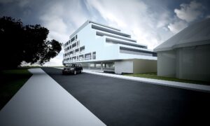 bytový dom na úzky pozemok projekt