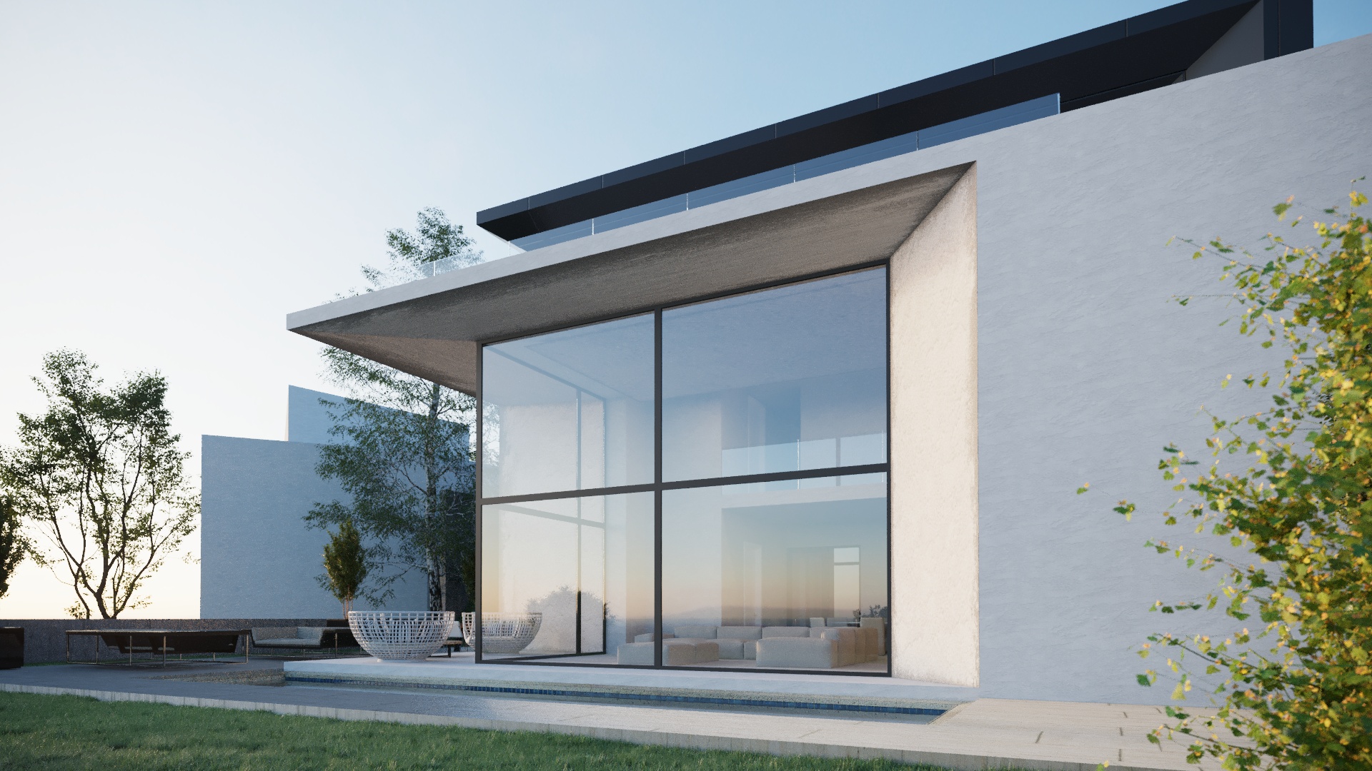 projekt domu s presklením architektúra rodinných domov