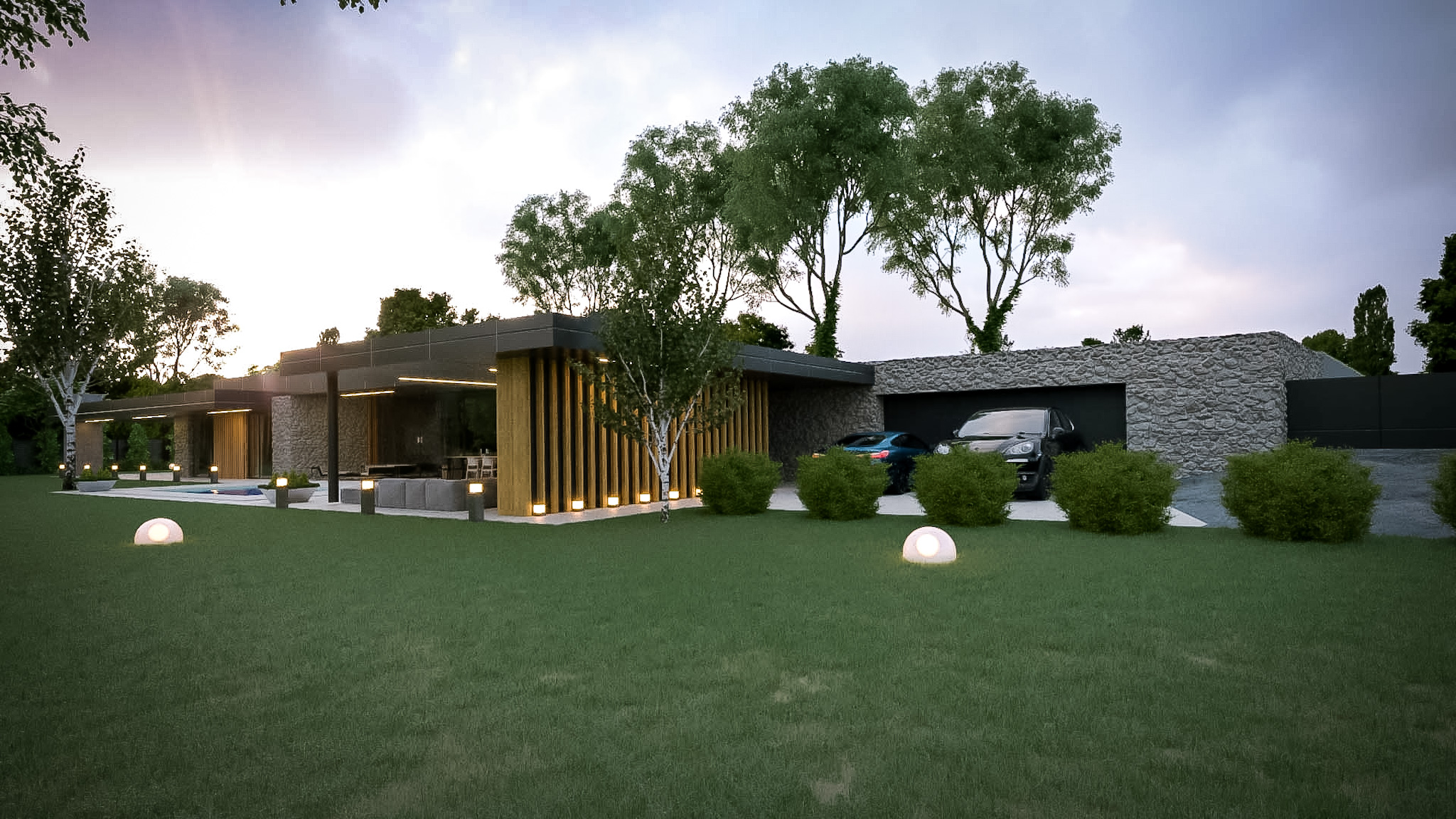 moderná architektúra moderný návrh rodinného domu