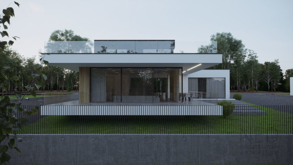 Moderný rodinný dom projekt minimalistický projekt domu v kopci