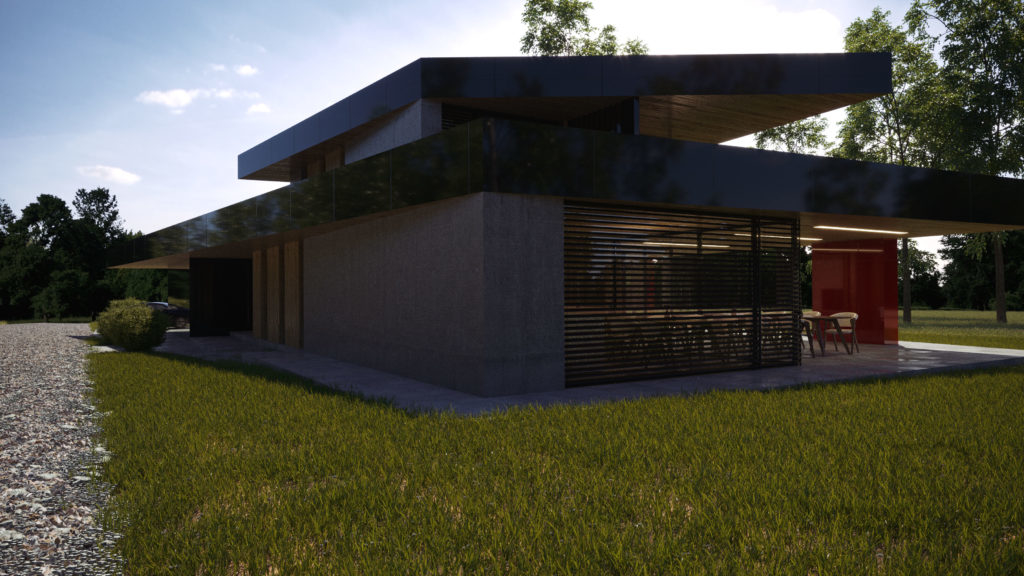betónová omietka dom ultramoderný projekt