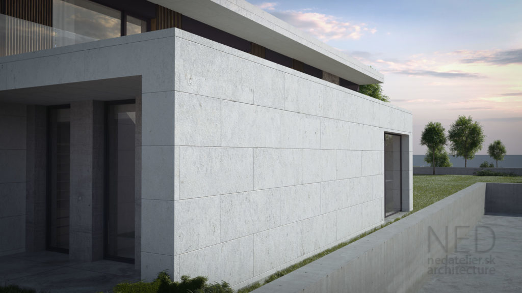 detail fasádneho obkladu projekt s prevetrávanou fasádou
