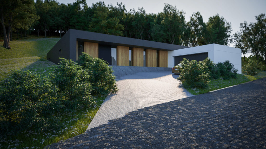 dom vo svahu projekt domu na kopci