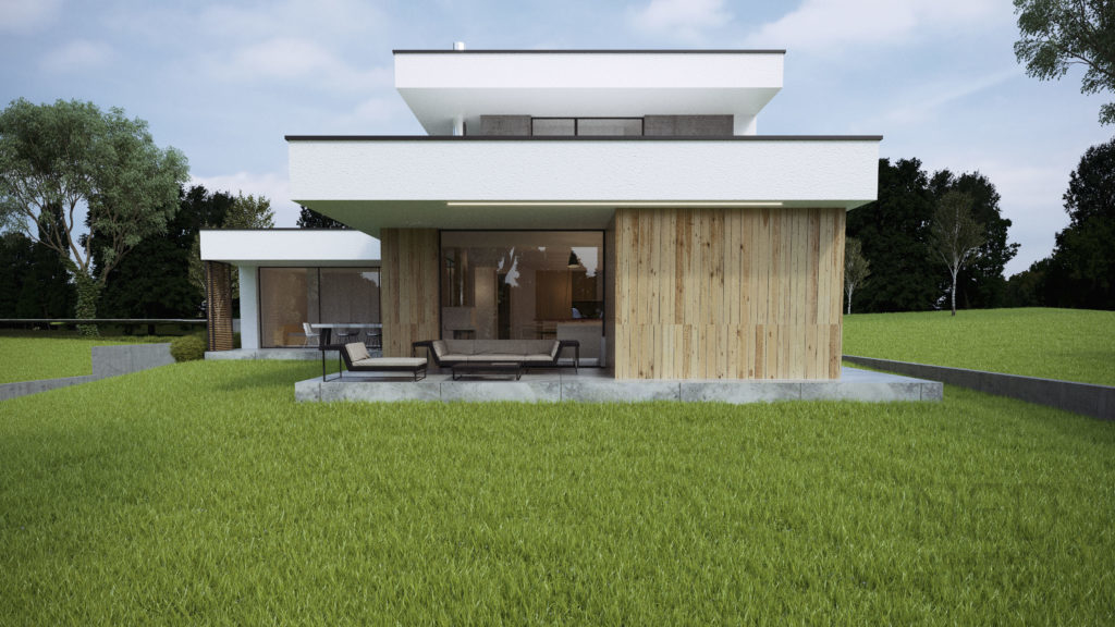 drevený obklad na fasádu projekt domu Bratislava ZB