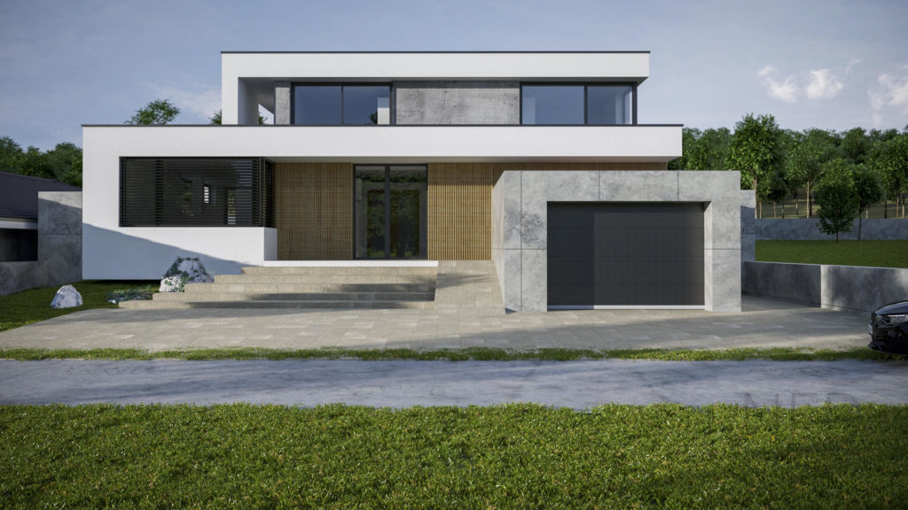 garáž domu vo svahu viac úrovňový rodinný dom projekt