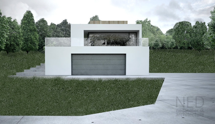 garáž moderný dom projekty moderných domov