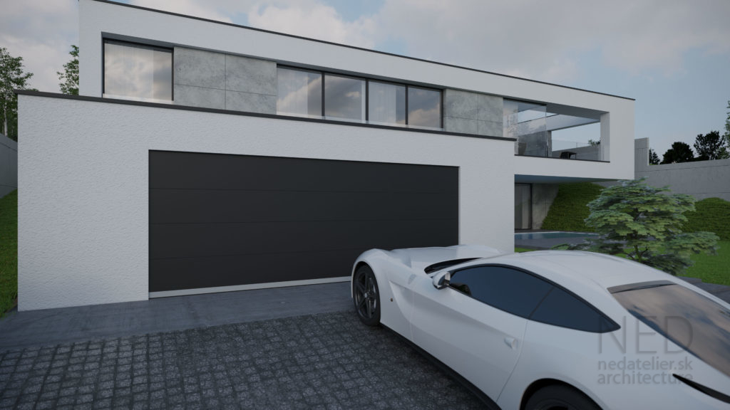 garáž projekt domu s podzemnou garážou