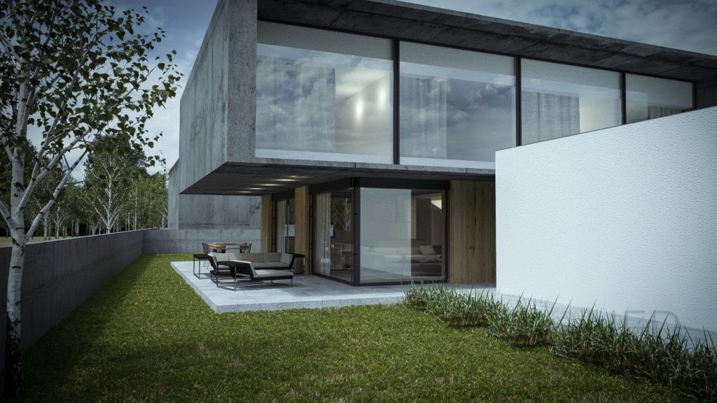 krytá terasa moderná architektúra rodinný dom