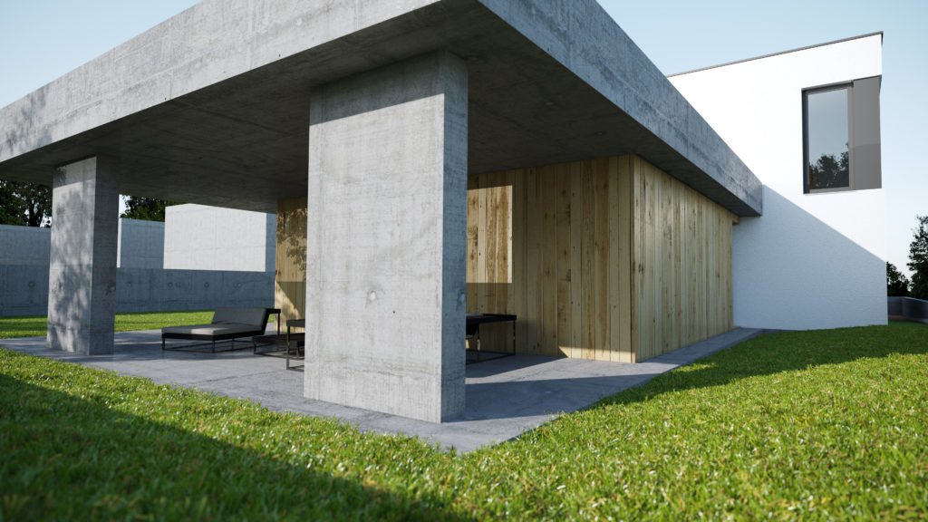 krytá terasa beton projekt dom projekt beton