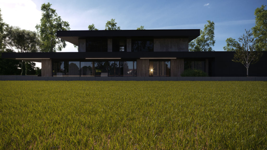 krytá terasa domov projekt domu s veľkou terasou krytou