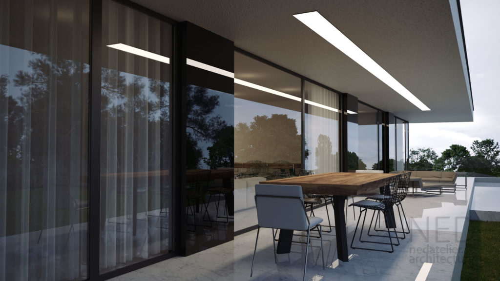 luxusná novostavba projekt moderný rodinný dom s obkladom lakobel