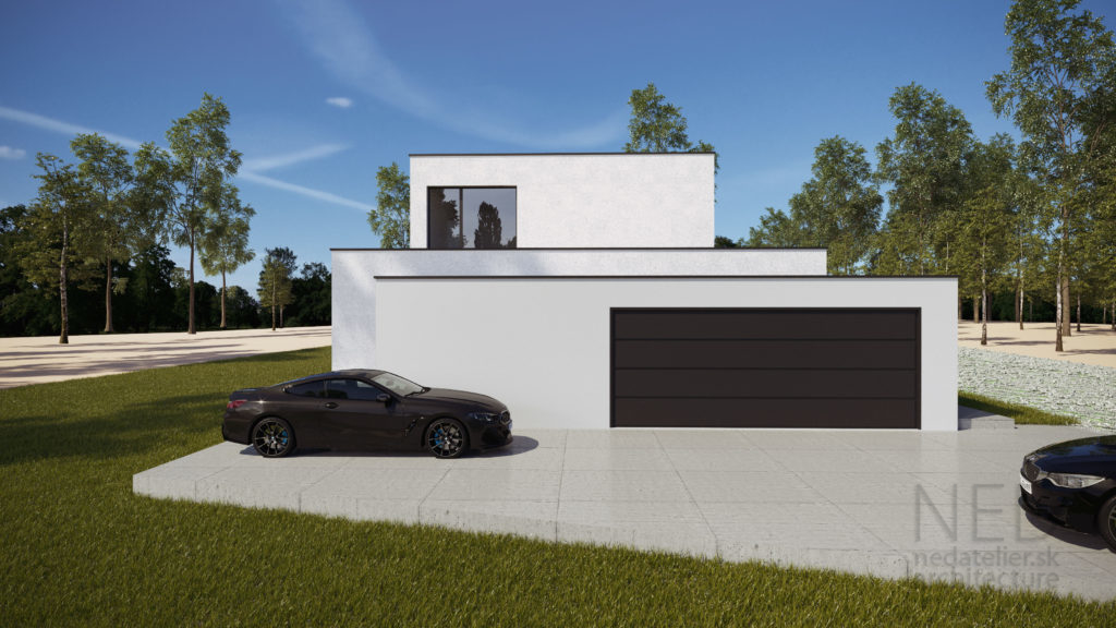minimalistická architektúra moderný rodinný dom pri Nitre
