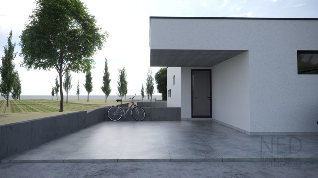 moderbý malý dom projekt projekt jednoduchého prerytia vstupu