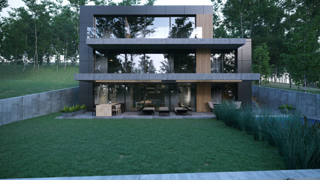 moderná architektúra projekt domu na hradom kopci