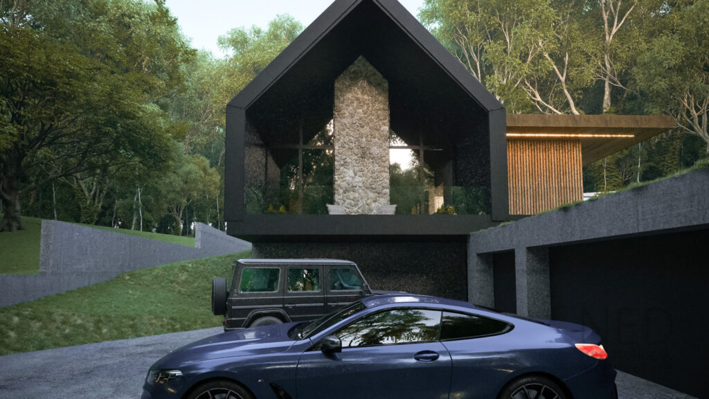 moderna architektúra domov projekt domu pod lesom