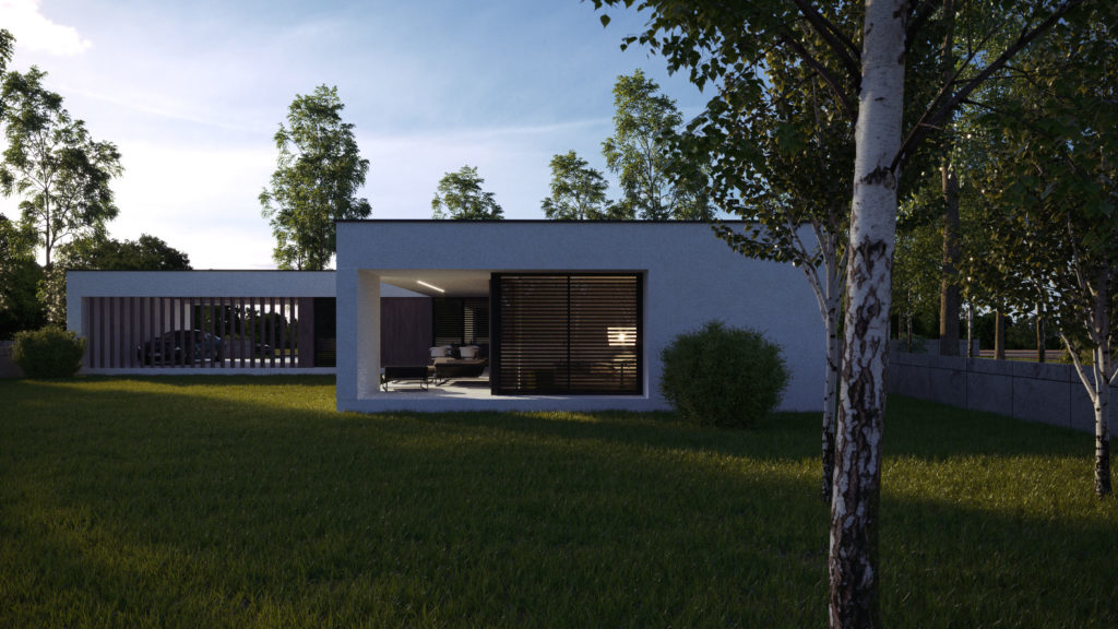 moderné okná do spálne dom s modernou spálňou projekt