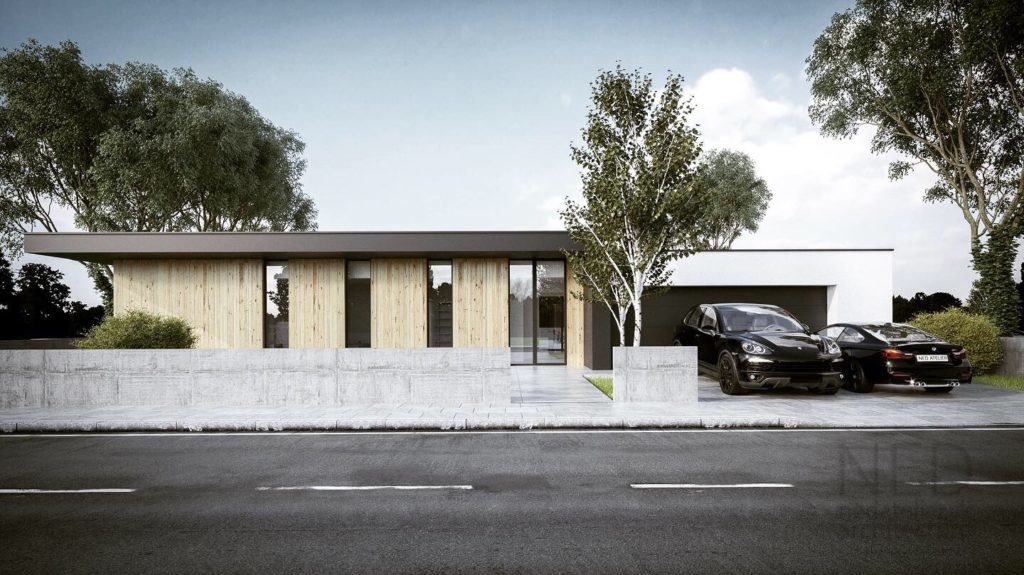 moderný dom s dvoma strechami moderné riešenie rodinného domu projekt