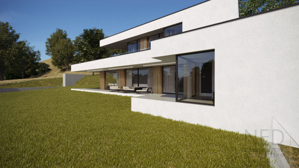 moderný rodinný dom projekt domu vo svahu Limbach