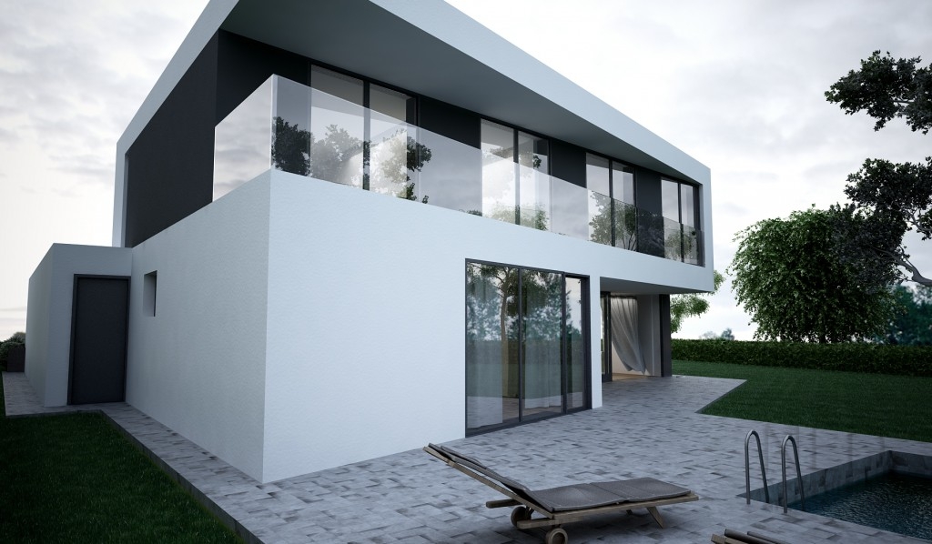 nadčasová architektura projekt rodinného domu v Praze