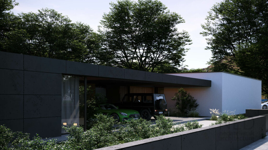 projekt domu s átriom pre autá projekt domov s veľký parkovaním