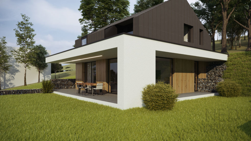 projekt domu vo svahu projekt menšieho rodinného domu