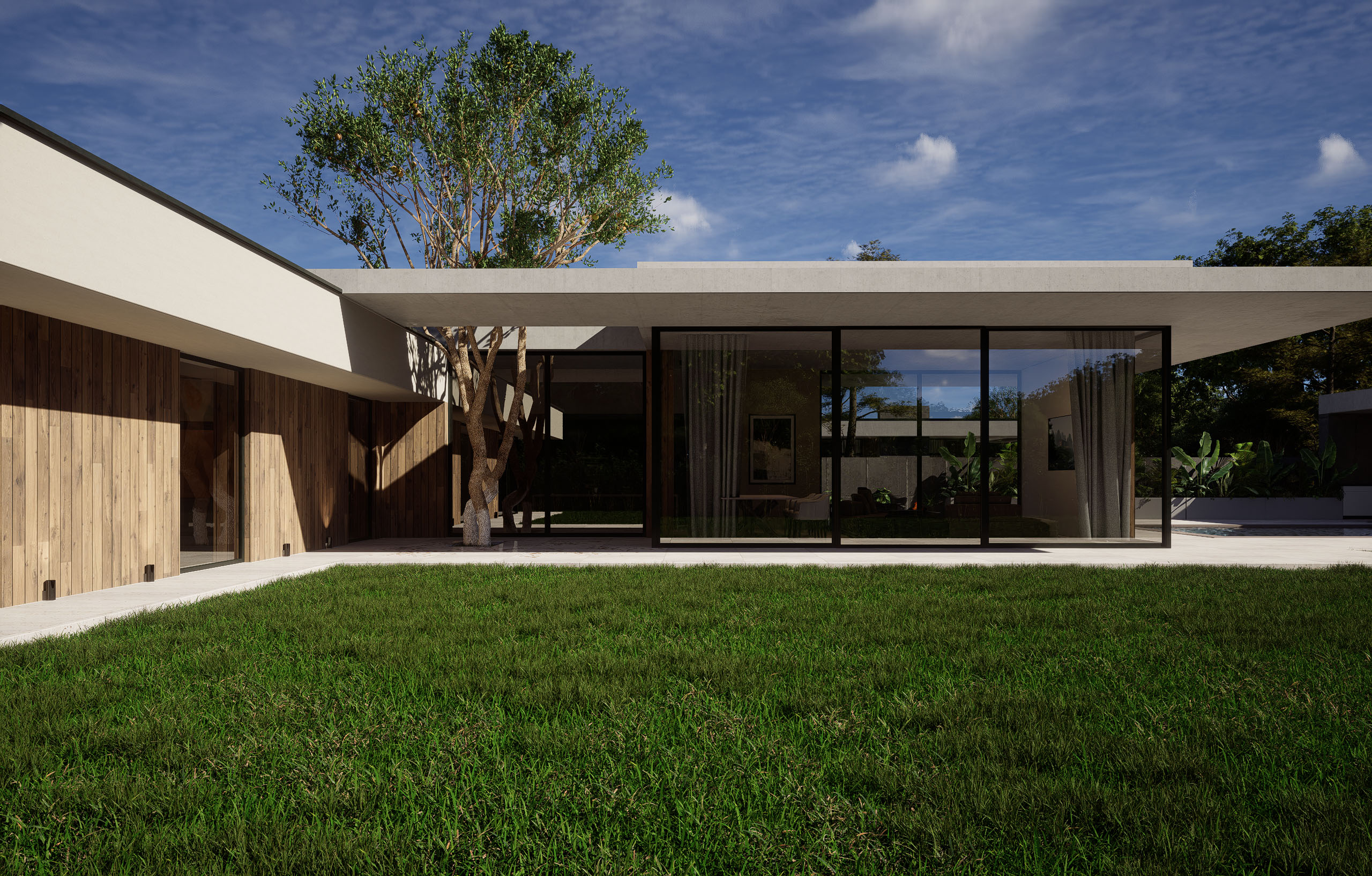 projekt domu kost2 moderný dom s plochou strechou