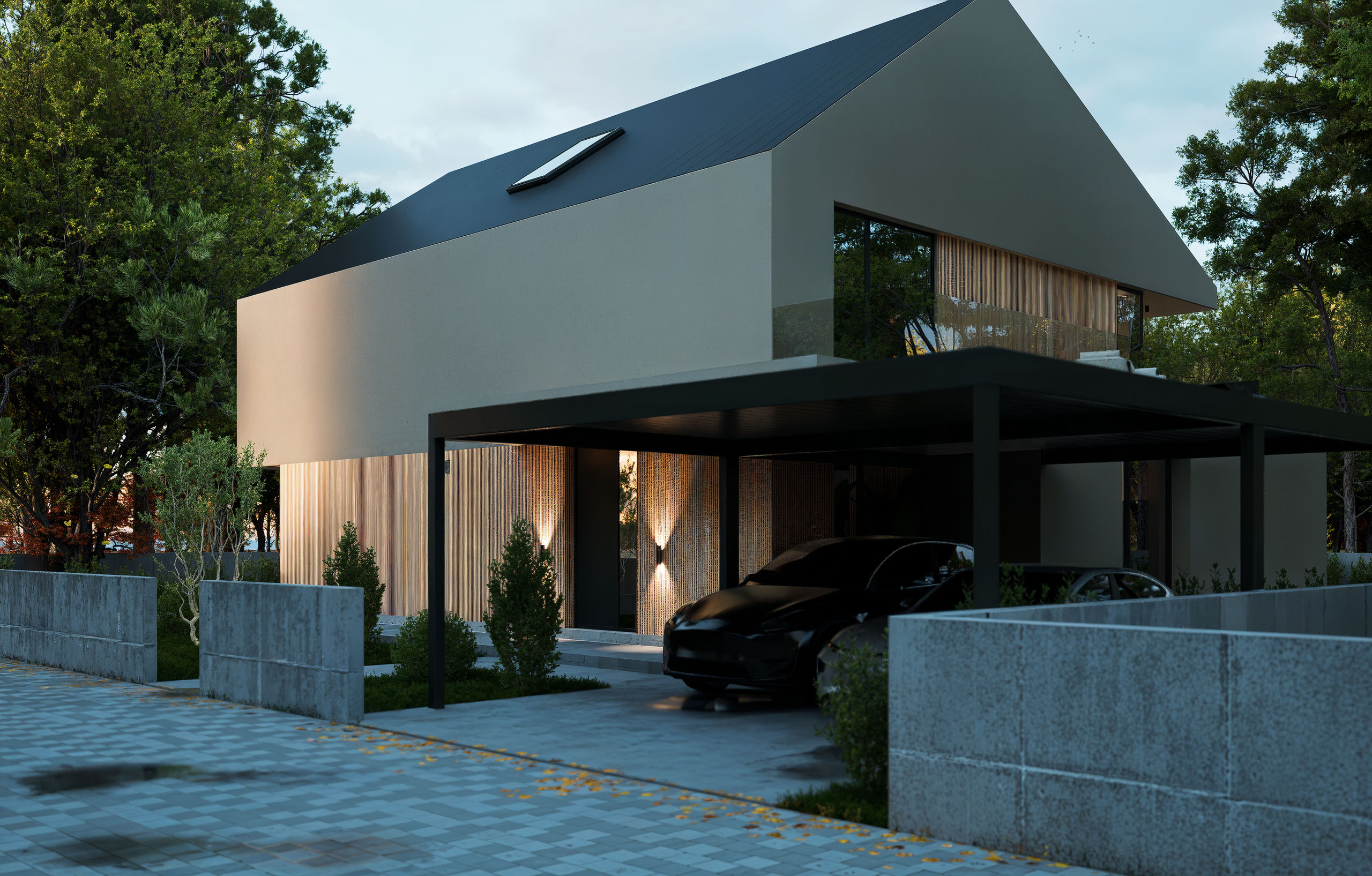 projekt domu s prístreškom pre autá projekt domu s prístreškom