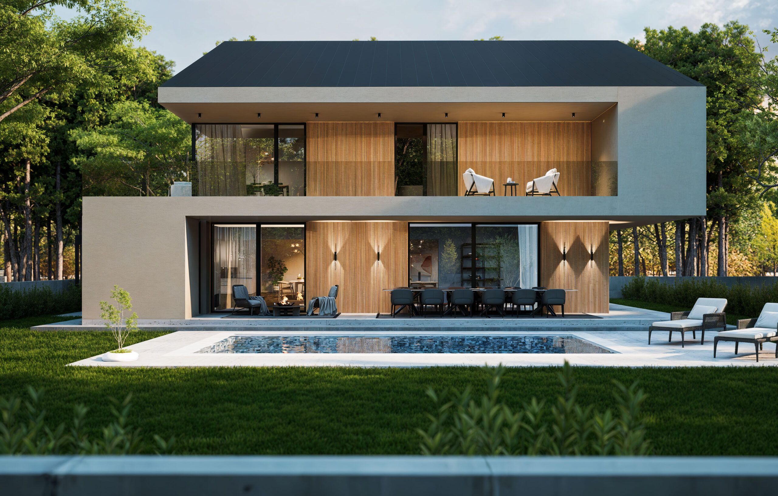 projekt domu so šikmou strechou moderný projekt domu so šikmou strechou